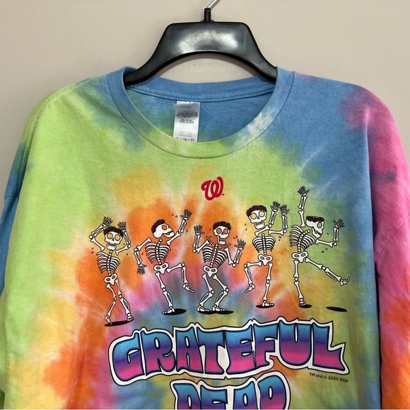 Colortone Washington Nationals Grateful Dead SGA Long Sleeve Tie-Dye, size XL - Picture 6 of 6
